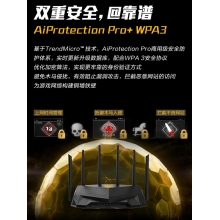 asus華碩TUFGAMINGAX5400穿墻王高速wifi6AX3000升級版雙頻無線千兆企業(yè)級wifi家用游戲加速端口路由器 電競網線版